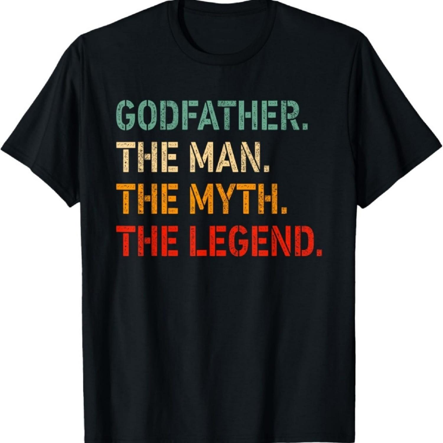 

Godfather The Man The Myth The Legend Funny Idea Godfather T-Shirt XXXXXL чорний