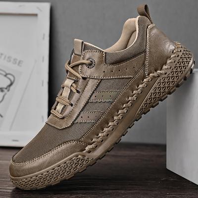 Hand-stitching Outdoor Men Sneakers Fashion Classic Driving Footwear Non-slip Treking Shoes Handmade Mens Leather Casual Shoes