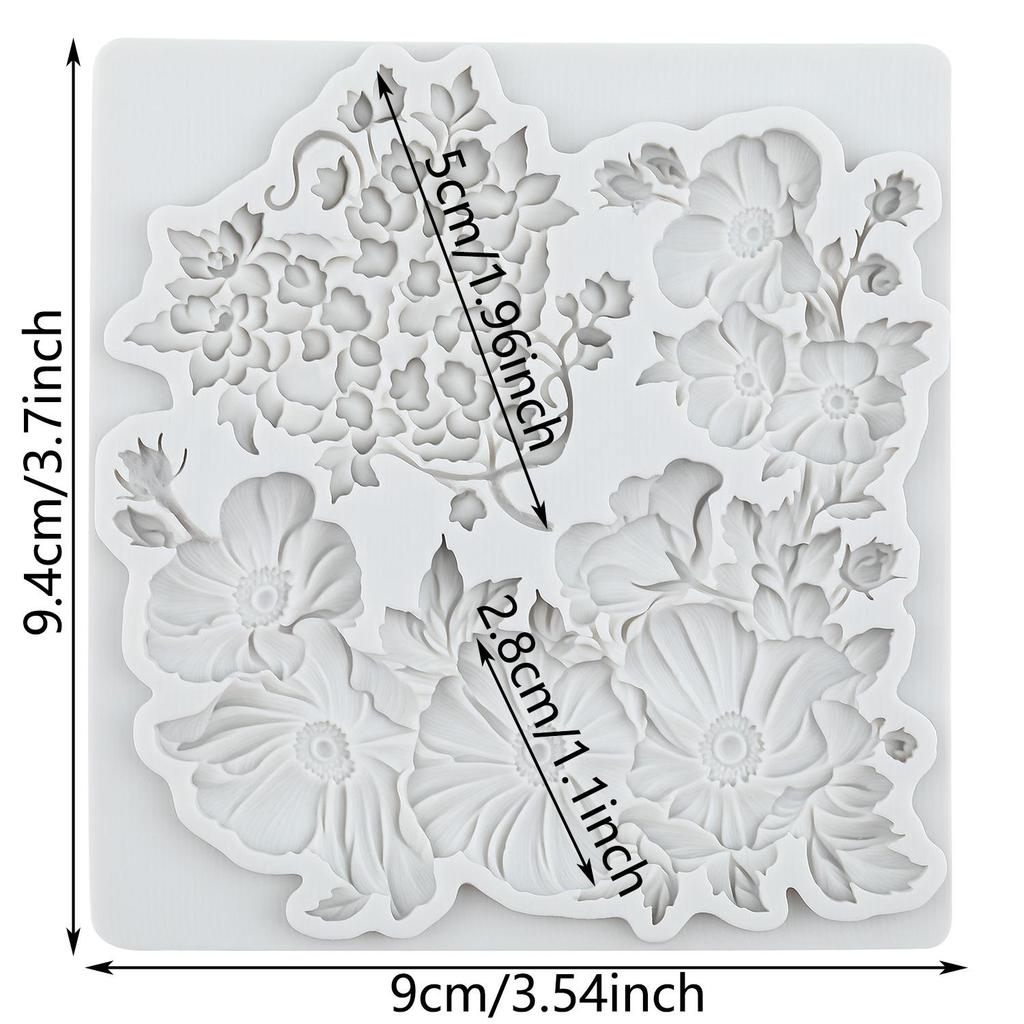 Flower Silicone Molds Chrysanthemum Poppy Flower Fondant Mold Cake Decorating Tools Cupcake Topper Candy Chocolate Gumpaste Mold