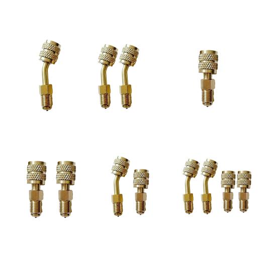 R410 Refrigerant Brass Adapter Rustproof Corrosion Resistant Universal Reverse Thread