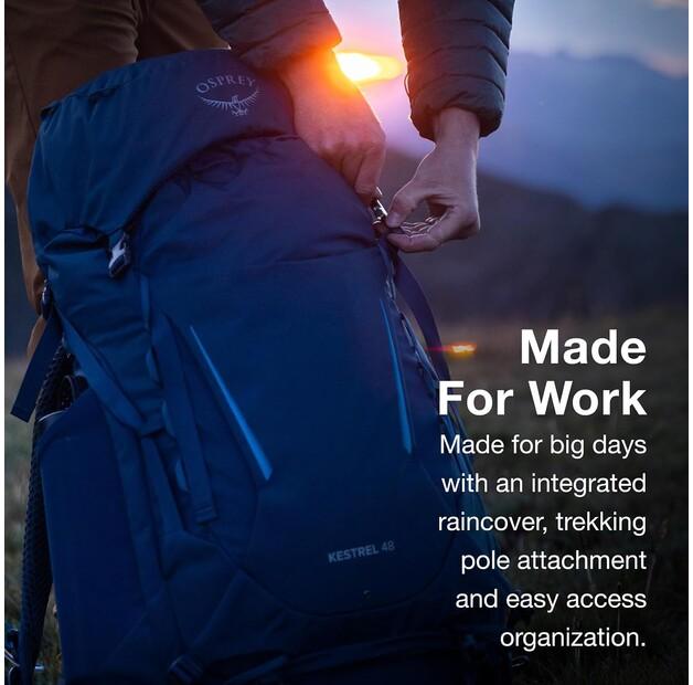 Backpack Osprey Kestrel 58 Black (Men)