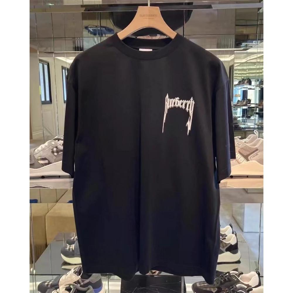 

100% Хлопок 24 Весна/лето Мода Новый Логотип с буквенным принтом на груди Футболка с коротким рукавом Мужской Топ Женская Графическая футболка S