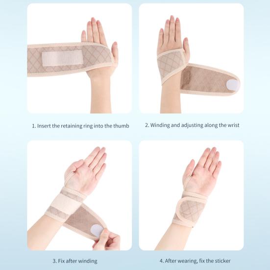 1Pc Unisex Wrist Brace Tightly Wrap Elastic Sweat Absorbing Wrist Band for Playing