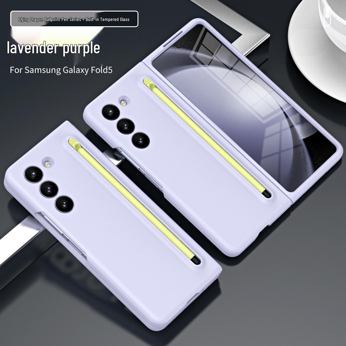 

Samsung Z Fold6 Foldable Dragon Pen Case with Integrated Film, Solid Color, Skin-Feel. Fold 3