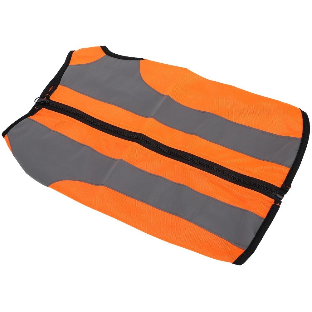 Polyester Thin Fabric Reflective Dog Vest Fluorescent Orange Dog Safety Jacket Daily Outdoor Trip