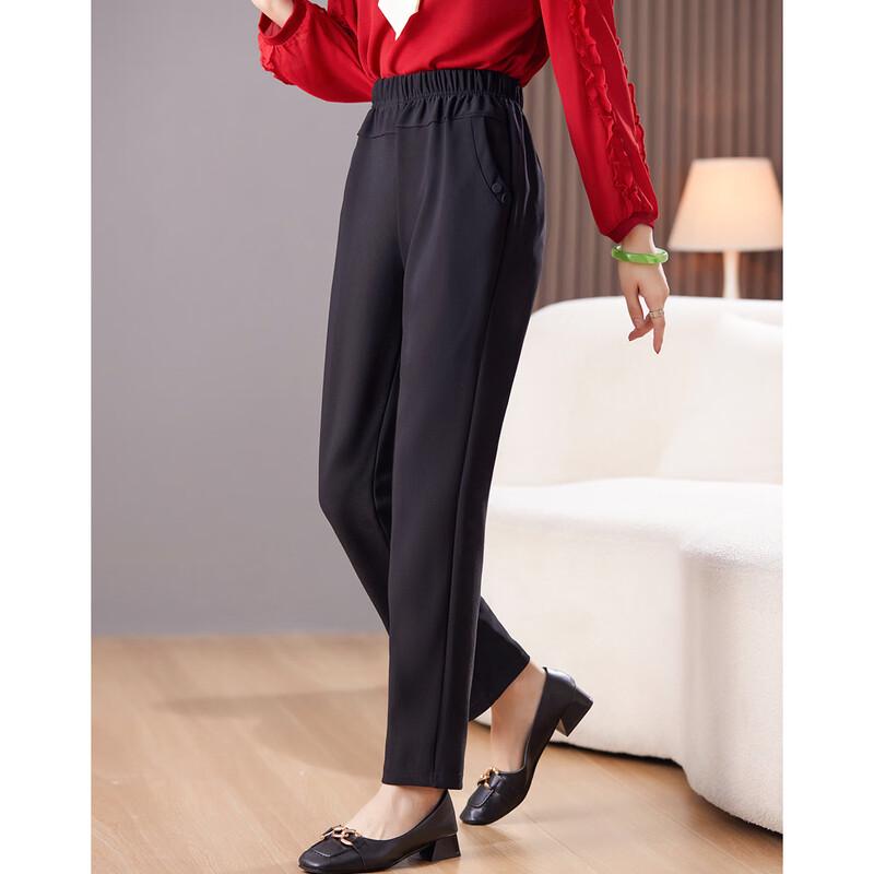 SIFONE Elderly Women s Loose Elastic Waist Casual Pants 4XL