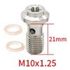 M10XP1.25 Banjo Bolt Single 304 Stainless Steel with Copper Washer