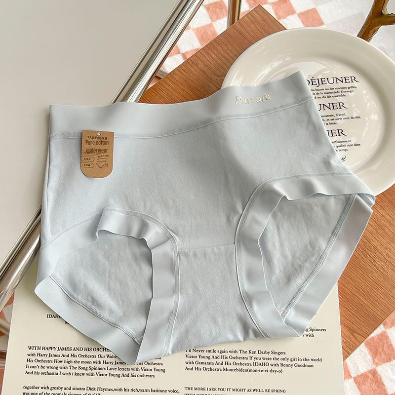 Category A Women's Pure Cotton Underwear - Antibacterial, Mid/High Waist, Seamless & Comfortable Hip-Hugging Design