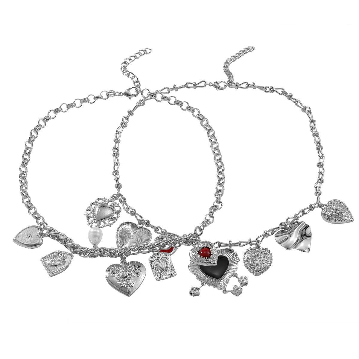 

2024 Многослойное металлическое ожерелье с подвеской в виде таблички с именем «Любовь» для женщин серебряный