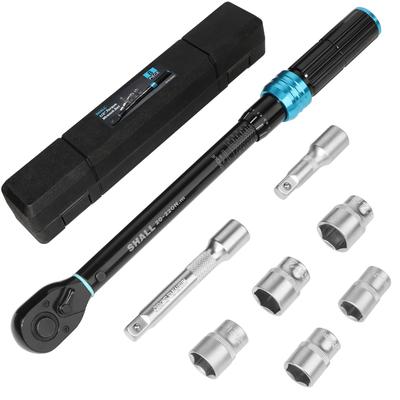 SHALL Torque Wrench Suitable for Car and Motorcycle Maintenance 1/2-inch Set, 20-220 N·m, 8-Piece Set,