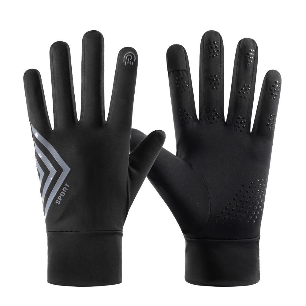 Breathable Ice Silk Sunscreen Gloves for Women with Thin High Elastic Driving Anti Slip Anti UV Rays Summer Cycling Finger Touch Screen