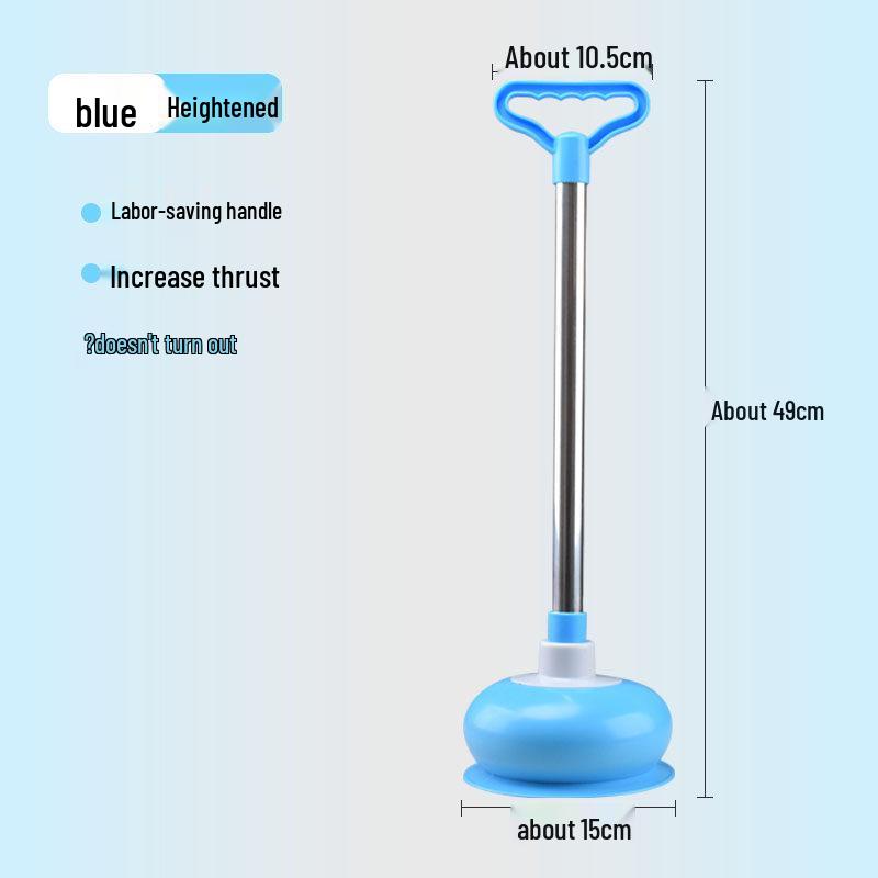 Strong Rubber Sewer Pipe Plunger: Bathroom & Toilet Clog Dredging Tool