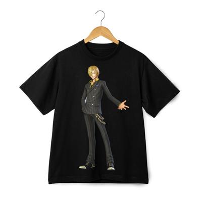 Maglietta Unisex One Piece Sanji - Maglietta Grafica Anime Abito Nero Posa Cool
