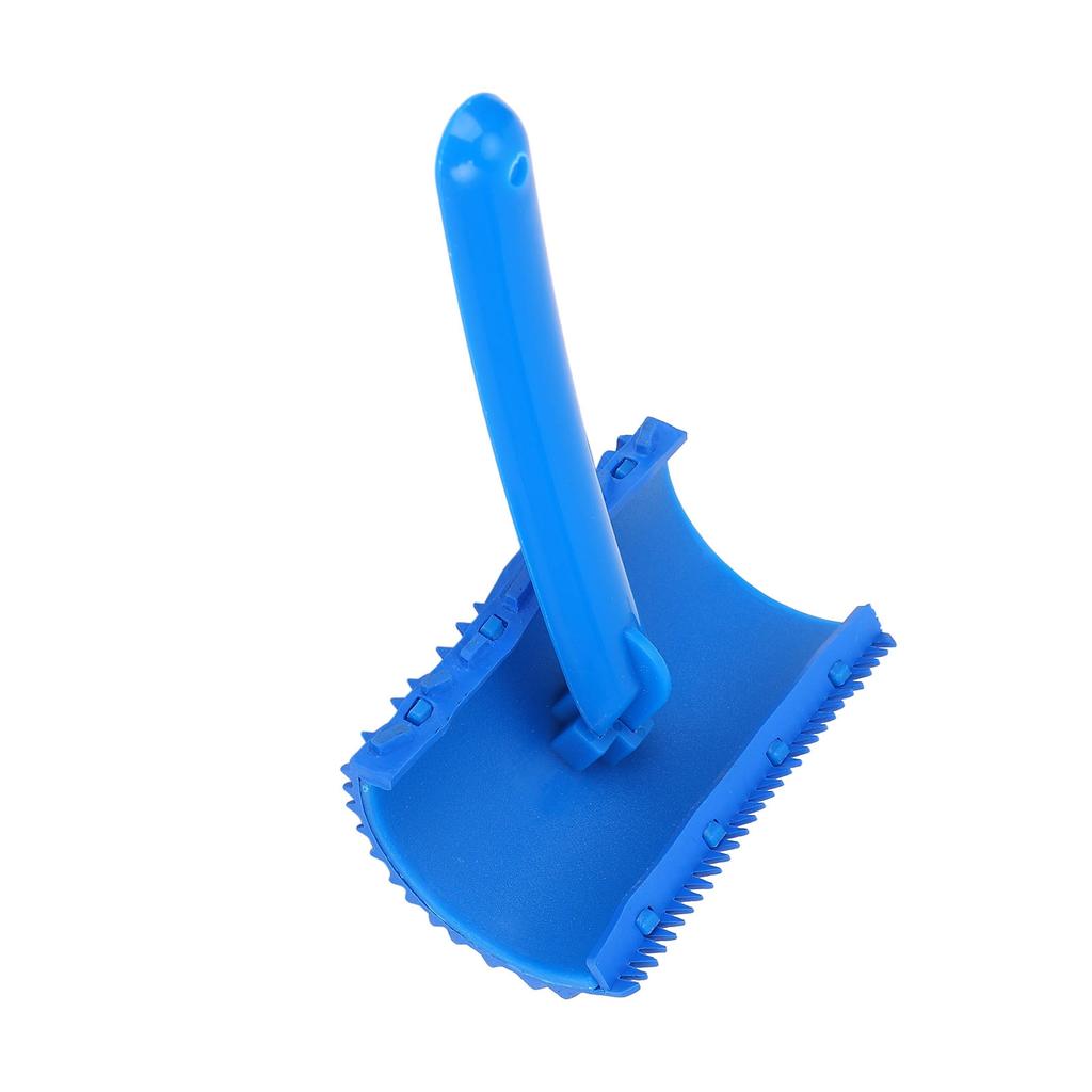 Blue Rubber Wood Grain Effect Paint Roller with Handle DIY Wall Decoration Tool