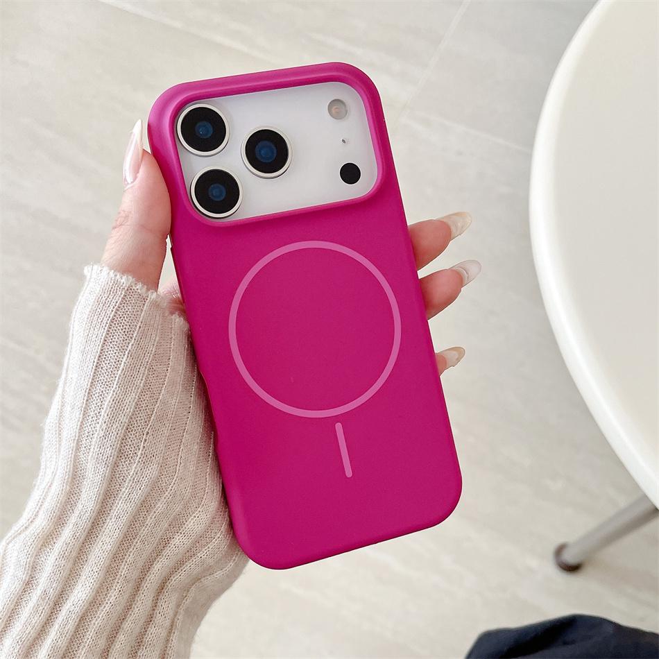 Luxury Skin Feel Magnetic Phone Case For iPhone 17Air 16 ProMax 15 14Plus 13 12 11 Wireless Charging Liquid Silicone Shockproof Cover Fundas
