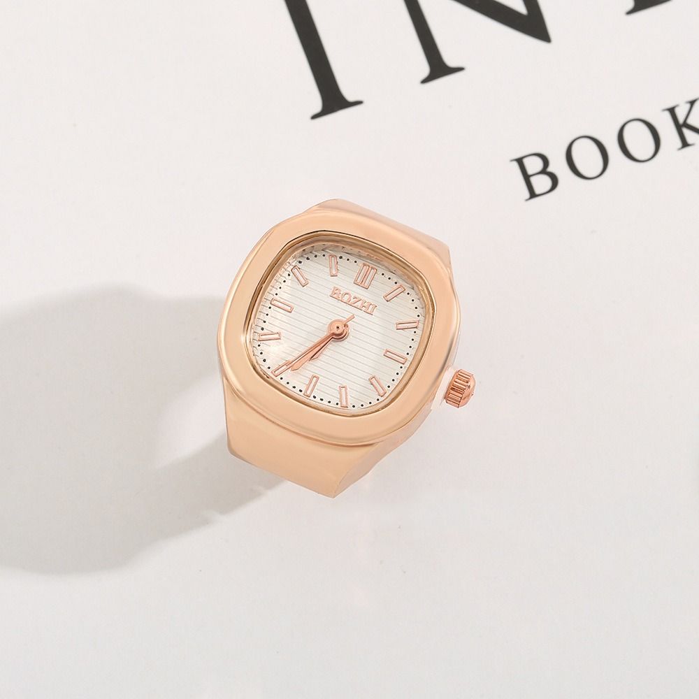 Міні-годинник-кільце для пари, регульований кварцовий годинник, креативний годинник-кільце на палець, чоловіки, жінки