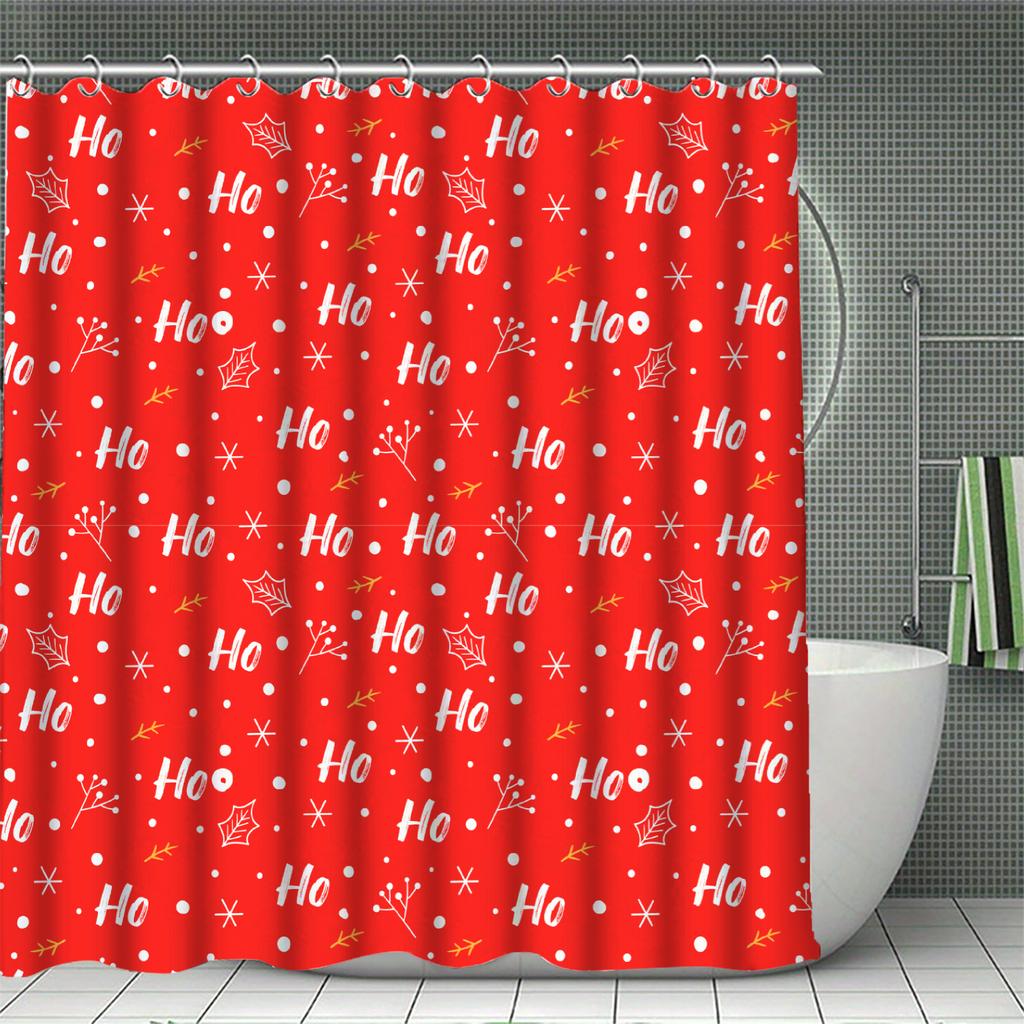 1Pc Merry Christmas Curtain Shower Curtains For Bathroom Shower Curtain Multi-Sizes Home Decor Christmas Gift For Bathroom Decor