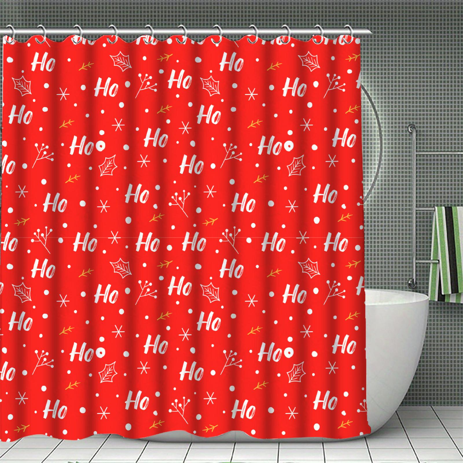 

1Pc Merry Christmas Curtain Shower Curtains For Bathroom Shower Curtain Multi-Sizes Home Decor Christmas Gift For Bathroom Decor W60H190(CM)-1 Pcs