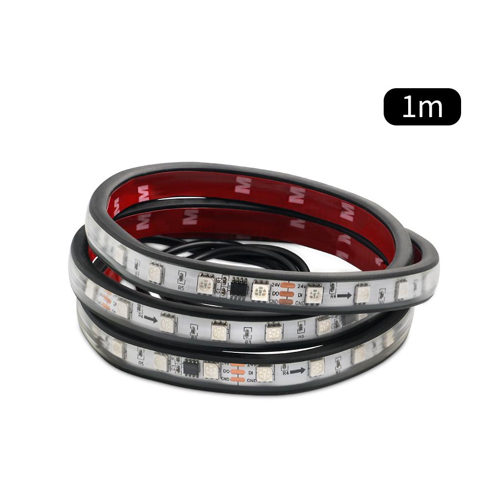 

DRL LED Truck Light Strips Warning Light RGB Colorful Flexible Streamer 1M 1.5M 2M LIght Bar Atmosphere Lamp with Remote 24V