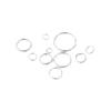 Odolný mědí plátovaný stříbrný 925 otevřený kroužek pro DIY náramky a náušnice