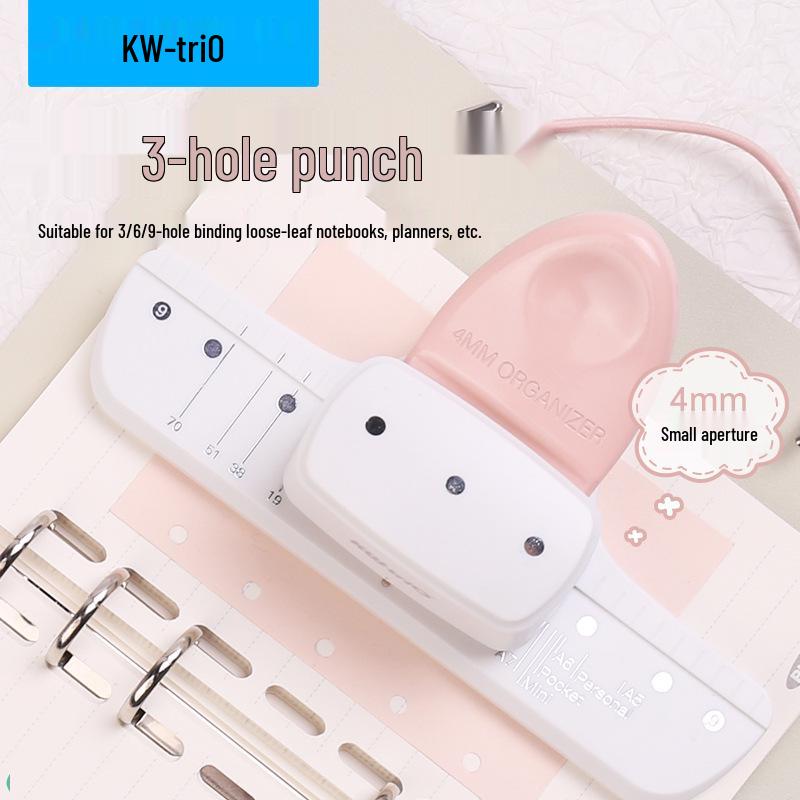 Kedeou 4mm Three-Hole Loose-Leaf Planner Punch
