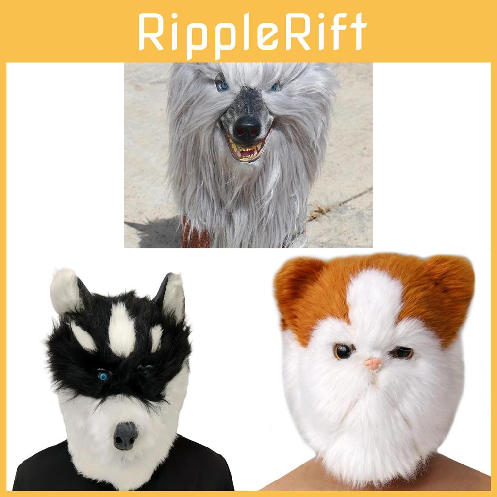 Elastic Plush Wolf Head Mask For Costume Parties And Festive Celebrations