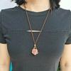 Trendy Cage Holder Necklace with Interchangeable Crystal Rope Pendant Fashionable Crystal Stone Accessory for Women