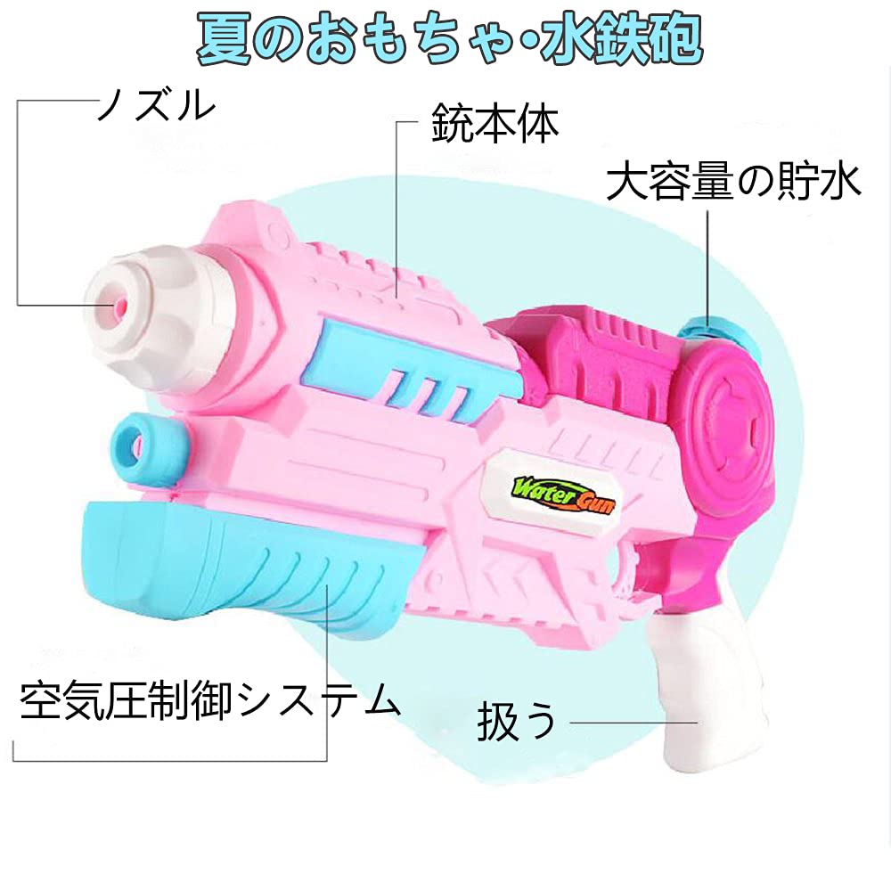 Water Set Water Gun Super Powerful Distance Splatoon Water Strongest Large Capacity 1100cc Pressurized Water Pistol Water Play Toy Toy for Kids Adults