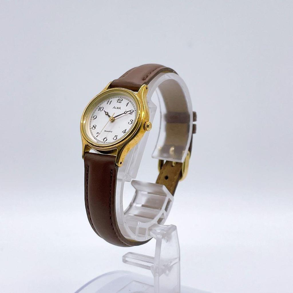 Used [New Battery] ALBA V811-1370 White Dial 1999