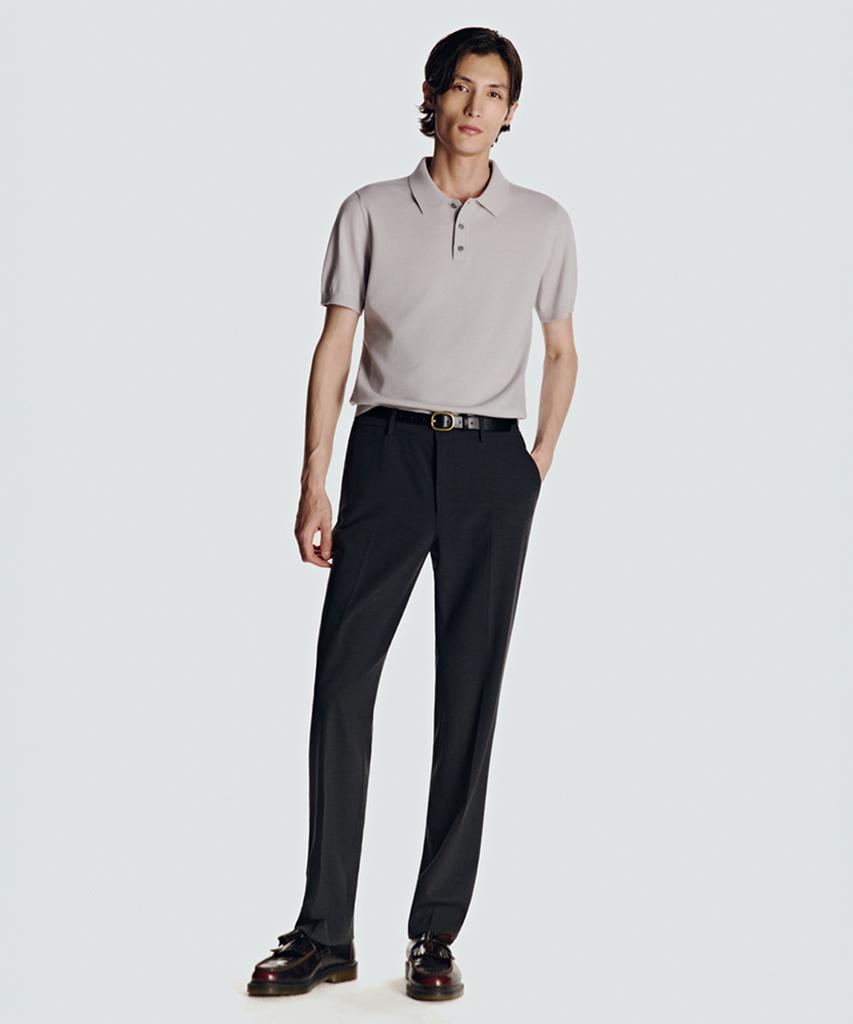 Danielkeulemyu 26Ss Wrinkle-Free Lycra Elastic Waist Slacks Charcoal