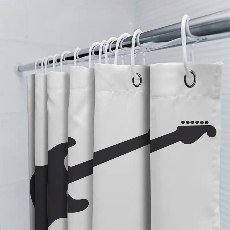 City Lights Shower Curtain Modern Bath Decor For Home Decoration Waterproof Fabric With Hook Rings Various Sizes Available (Larg