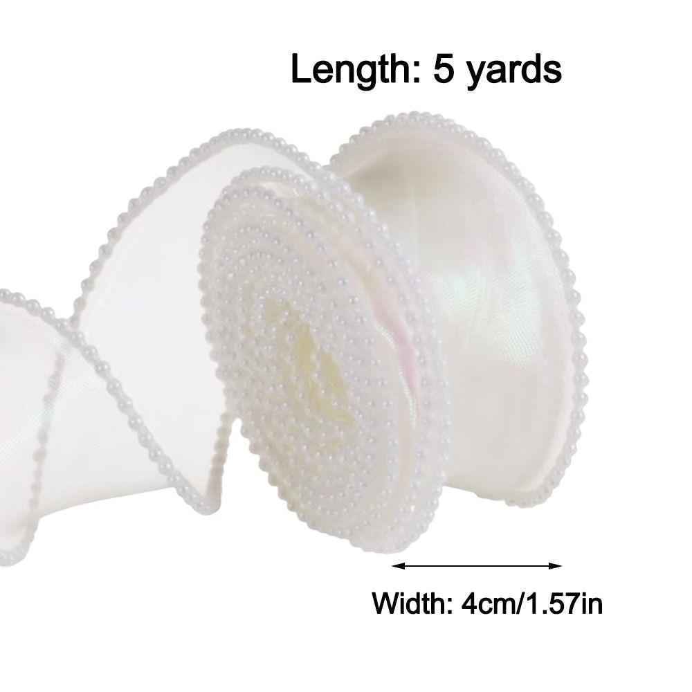 New 5 Yards Wide Ribbons 4cm Satin Gifts Packaging Material Gift Wrapping Bouquets DIY Decor