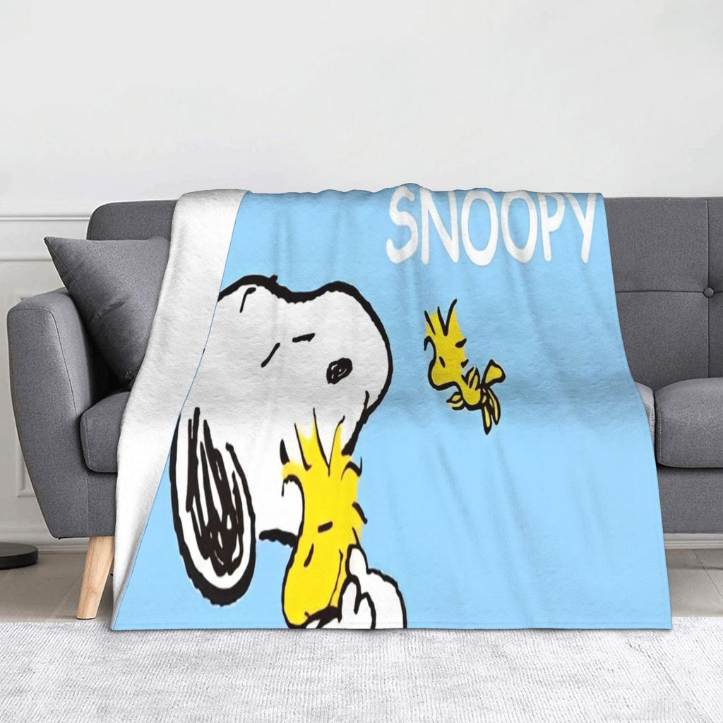 snoopys Blanket Super Soft Warm cartoon dog Throw Blankets for Bed 50x60 Inch Multiple Sizes Bedspreads