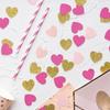 Hot Pink Gold and Pink Heart Confetti Table Decoration for Love Valentine's Day Baby Shower Birthday Wedding Bridal Hen Party,1.2 inch in