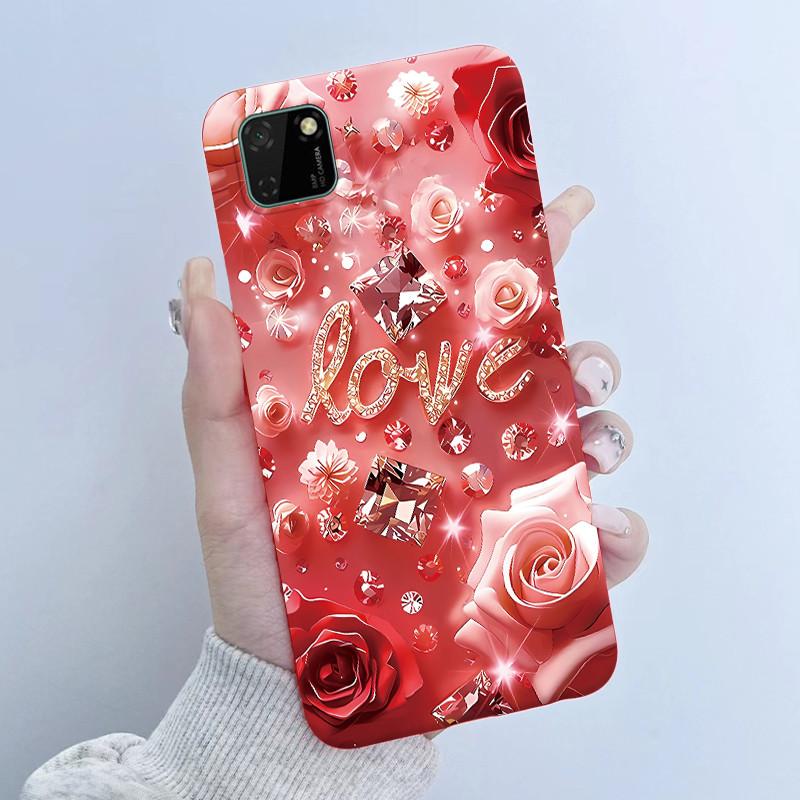 For Huawei Y5p Phone Case DRA-LX9 Butterfly Flower Girl Design Soft Silicone TPU Back Housing for Honor 9S HuaweiY5p Y 5p Covers