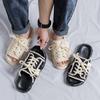 Tassel slippers men's summer wear trendy brand one-word drag versatile height increase anti-skid design sandals 4888-R