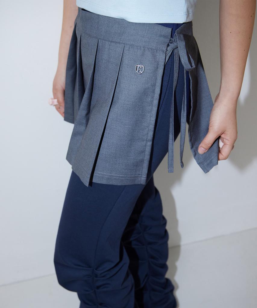 Faike Giselle Pleated Wrap Skirt_Gray