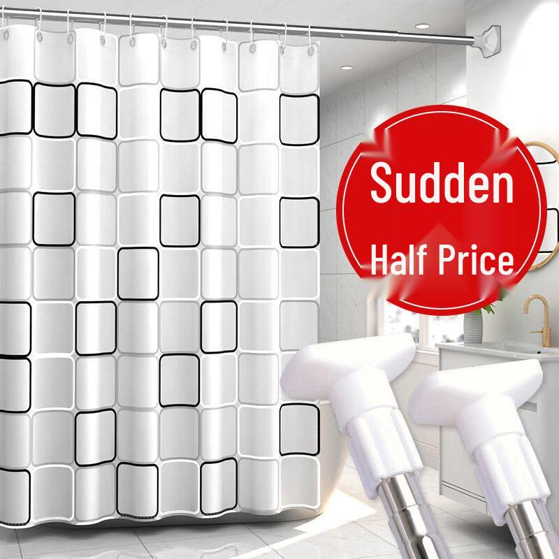 LIEI Waterproof Shower Curtain Set