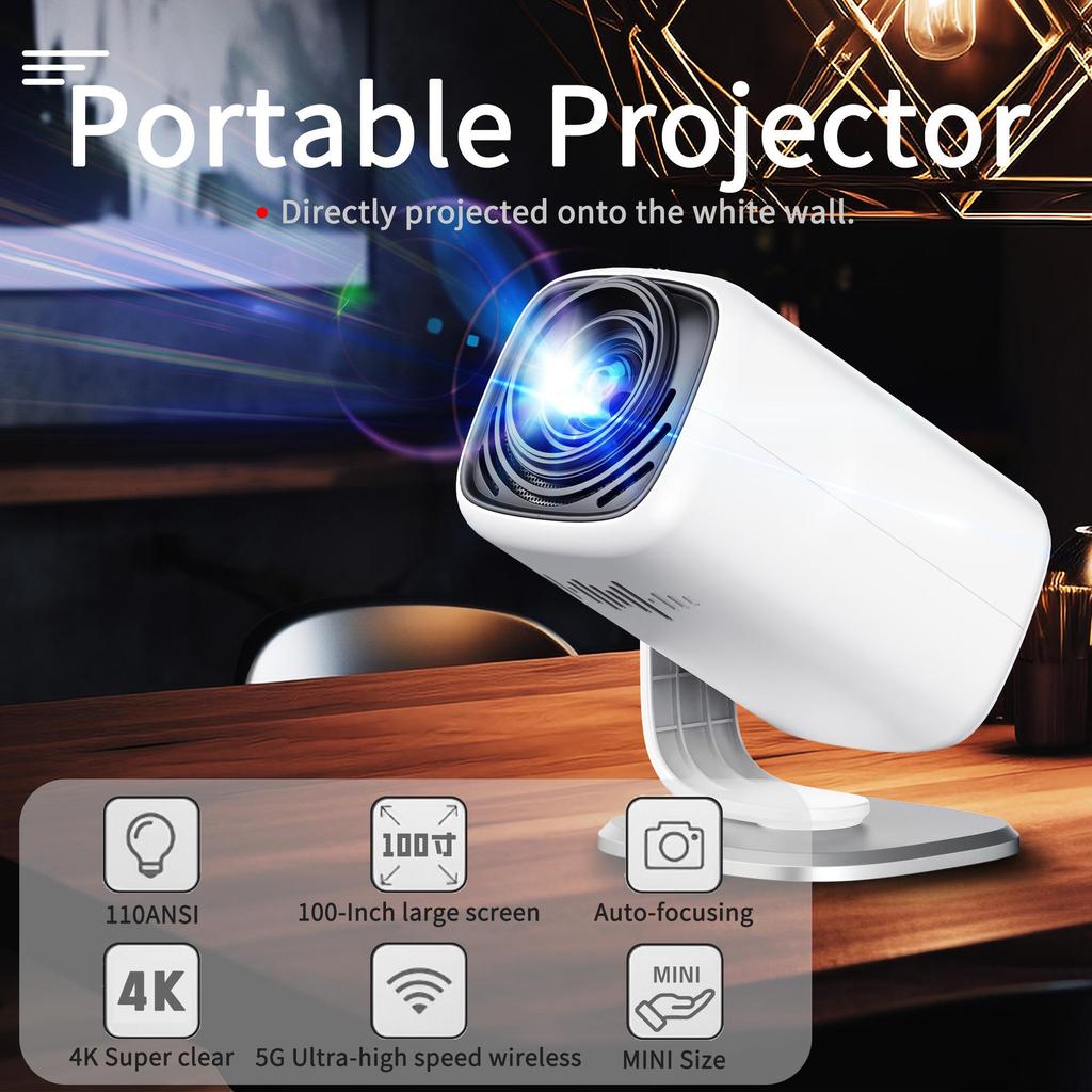 YL05A Portable Projector: 1080P Android Smart 4K Support