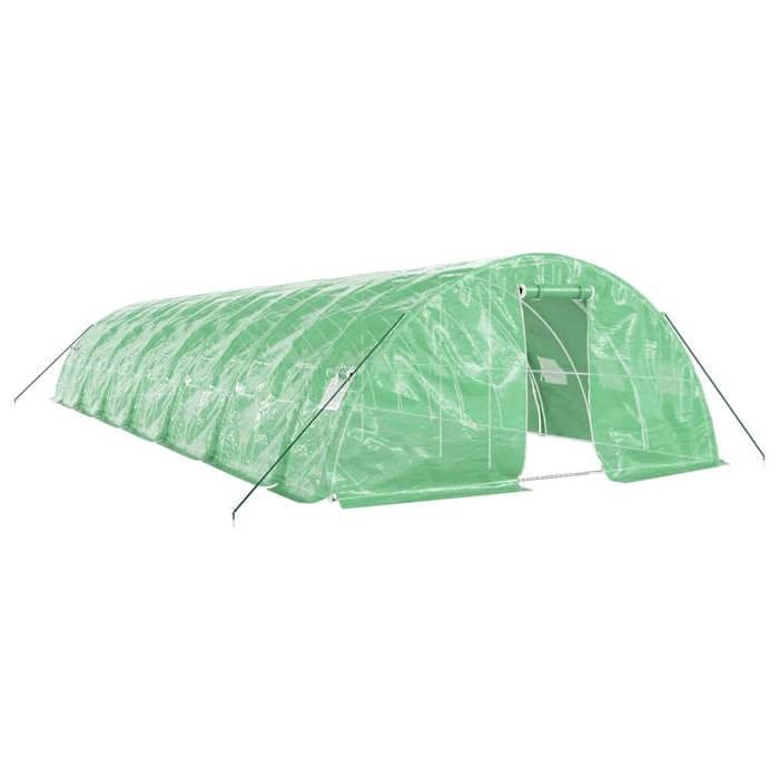 VidaXL Greenhouse with Green Steel Frame 70 M² 14x5x2.3 M, Polytunnel, Cold Frame, Tomato Greenhouse, Garden Greenhouse, 3188088