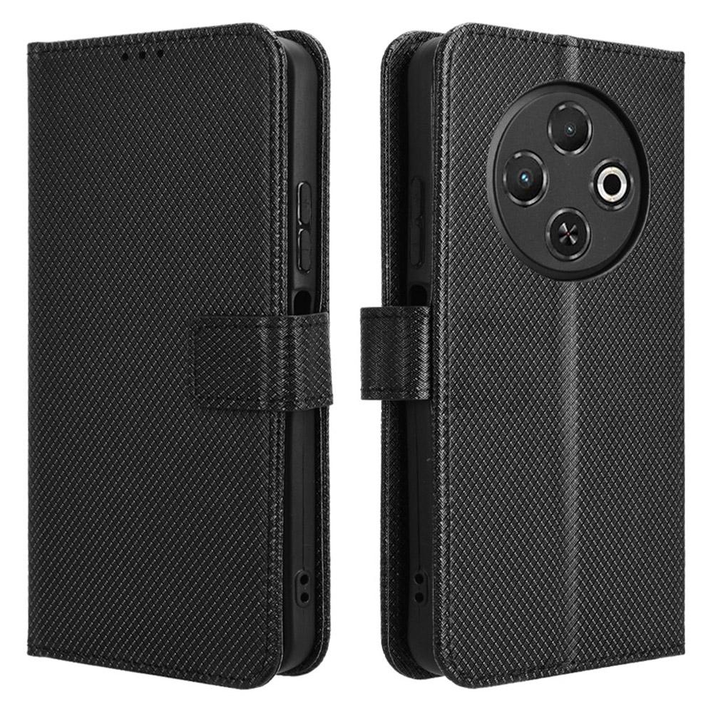 For TECNO Spark 30C 4G kL5n Case PU Leather Diamond Texture Wallet Phone Cover