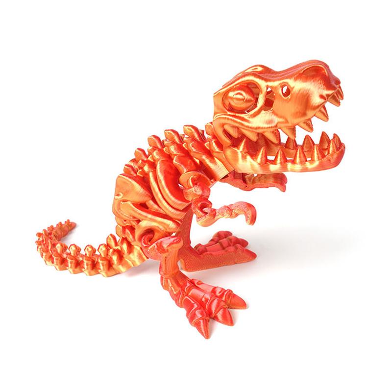 

3D Printed Dragon Set Crafts Model Fidget Toy Rotatable Tyrannosaurus Rex Skeleton Dinosaur Decoration Gift for Kids Birthdays 15CM