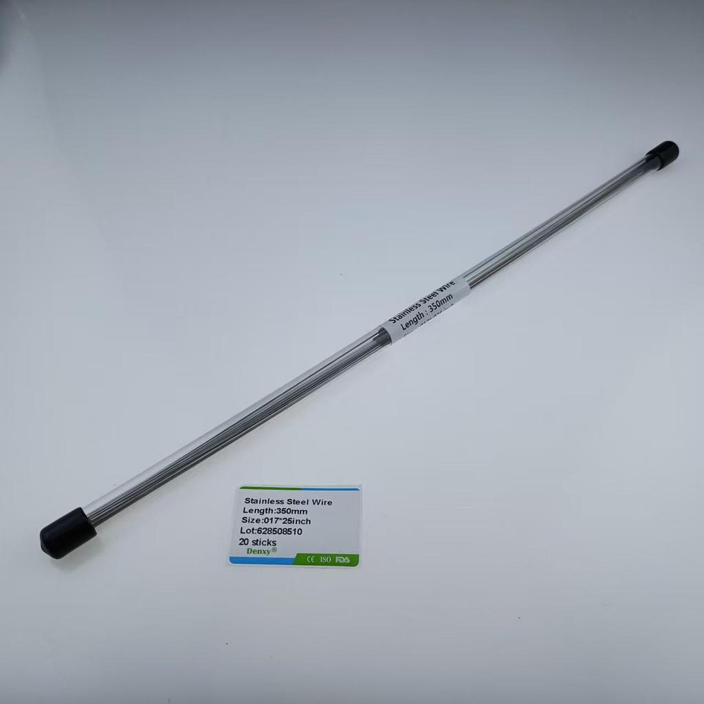 20 stk Tannregulering Rett Tråd Rustfritt Stål Koaksiale Ligaturtråder Tannlegekunst Kjeveortopedi Materiale