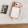 Kawaii Orange Star Phone Case With Star Wrist Strap For iPhone 14 15 16 17 Pro Max INS Cute Shockproof Protective Cover