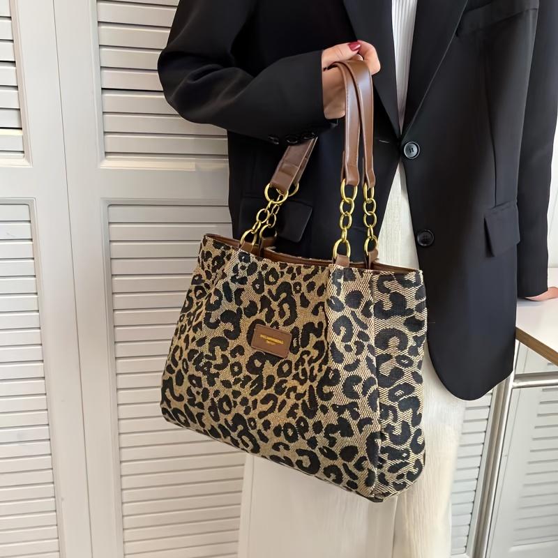 Модная сумка-тоут с леопардовым принтом — фото 3