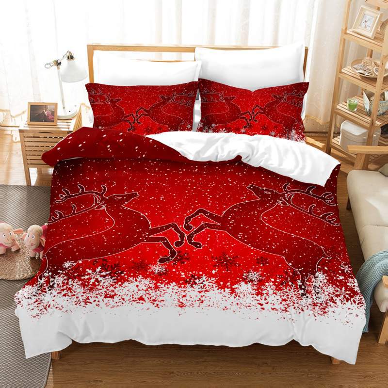

Santa Claus 3D Digital Printing Quilt Set Three-Piece Set GB-Single135cm×200cm 2pcs