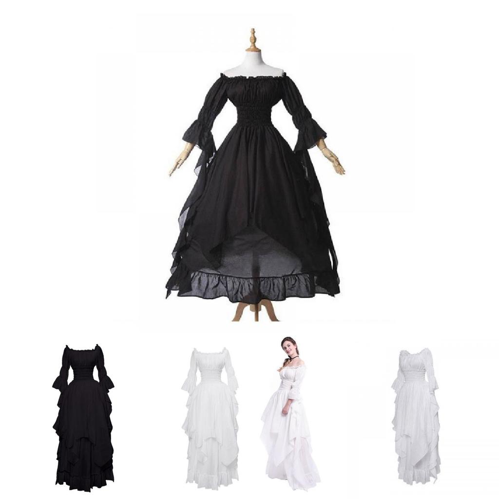 Hs7001 Qita Renaissance Costume With Polyester Fabric Unisex Medieval Halloween Dress For Game Anime Role Play Sizes S-xxl)