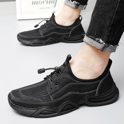 Mode Nouveaux Hommes Qualité Grande Taille Cuir Véritable Sports de Plein Air, Loisirs et Divertissement Antidérapant, Durable, Chaussures Lefu Confortables