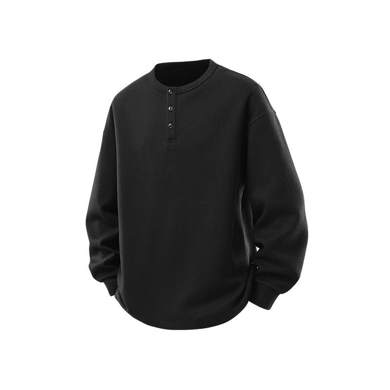 

Henry Collar Design Sports Base Layer: Men s Trendy High-End Heavyweight Casual Winter Hoodie XL чорний