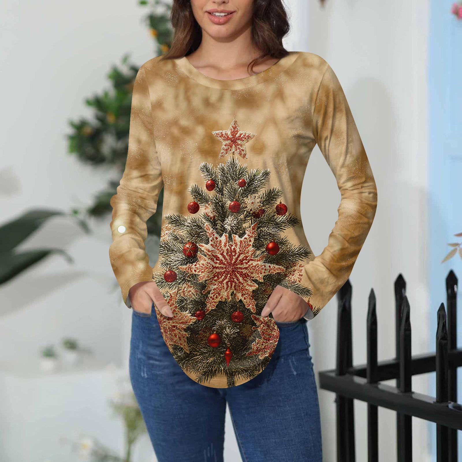 

Футболки женские осенние повседневные рубашки с длинным рукавом толстовка винтажный графический принт топ пуловер ко Дню святого Валентина S хаки